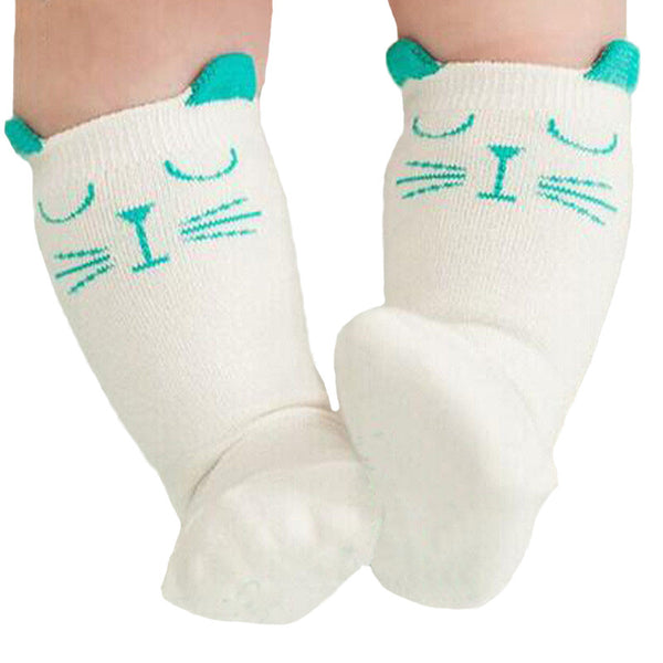 Calf-High Winter Baby Socks For Girls and Boys - Kittens and Foxes (Many patterns and sizes)